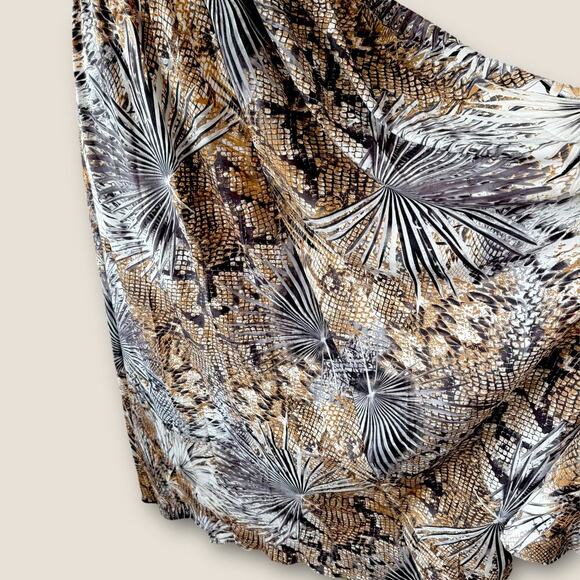 Sweet Generis Strappy Plunging Open Back Maxi Swing Dress Size 3X Bohemian Print - Picture 6 of 14